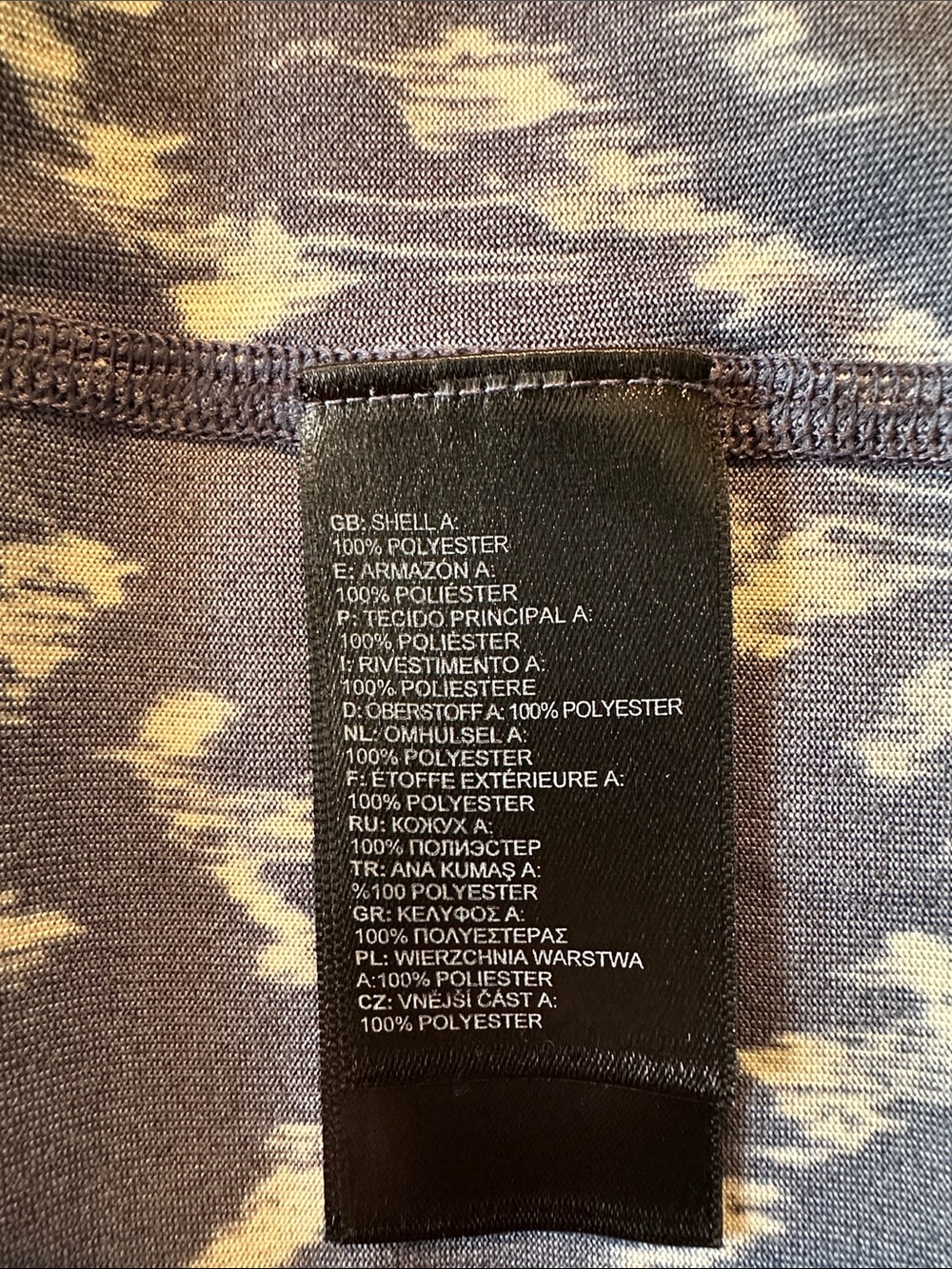 The North Face Navy and White Chevron Print Racerback Tank, sz L - Picture 9 of 10
